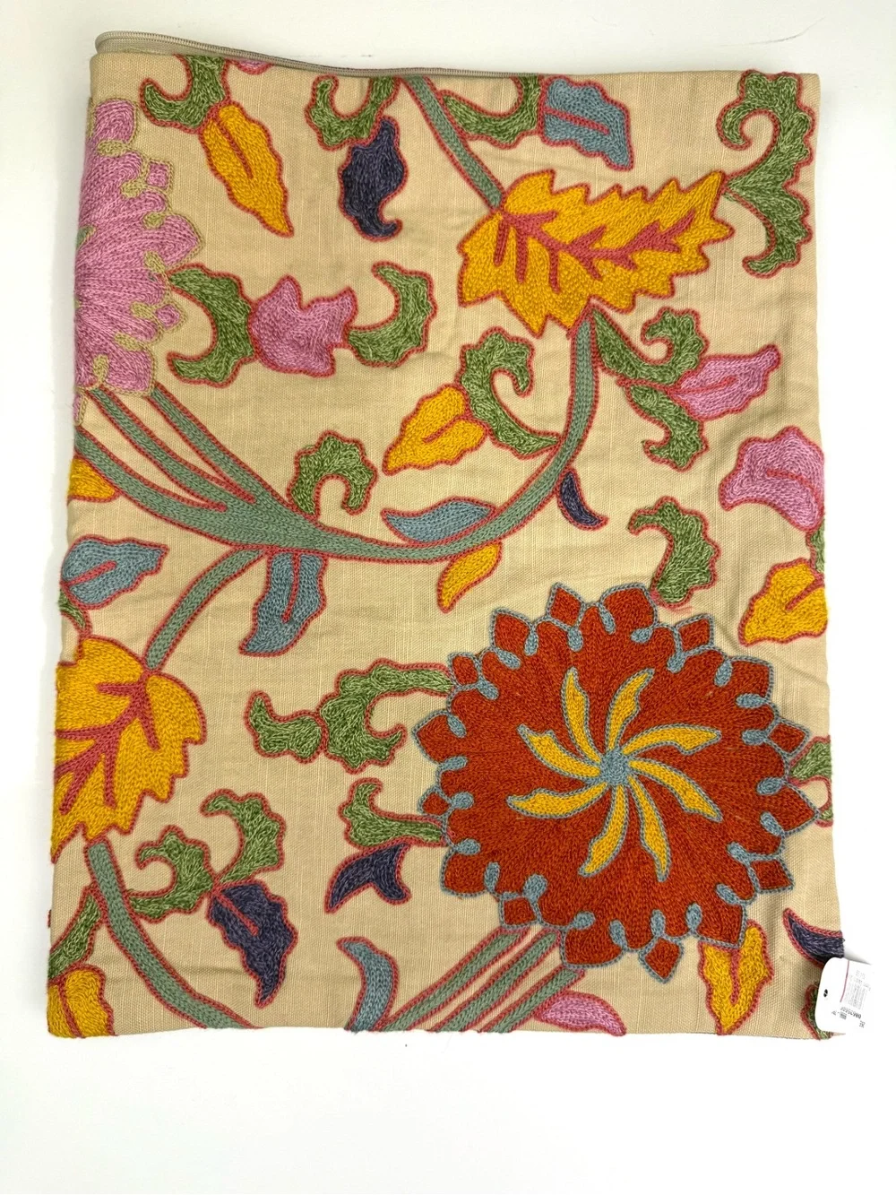 POTTERY BARN Reversible Embroidered Floral Accent Pillow Cover